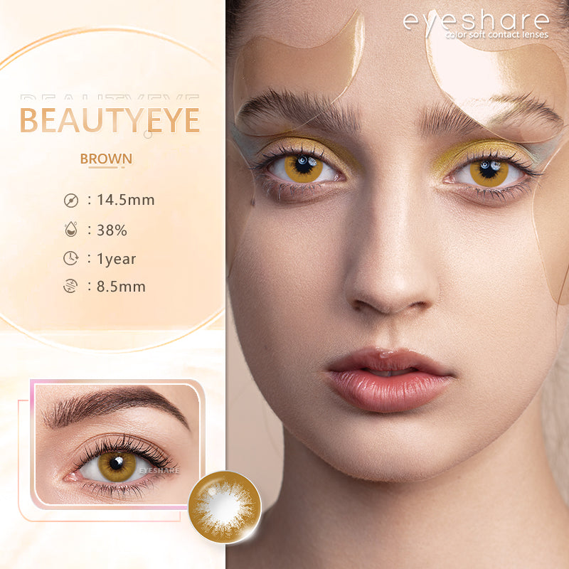 Beautyeye Brown 14,5 mm 1 par | 1 año