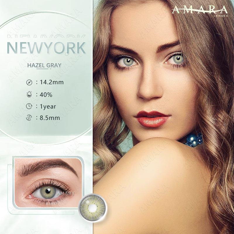 NewYork Hazel Gray 14,2 mm 1 par | 1 año