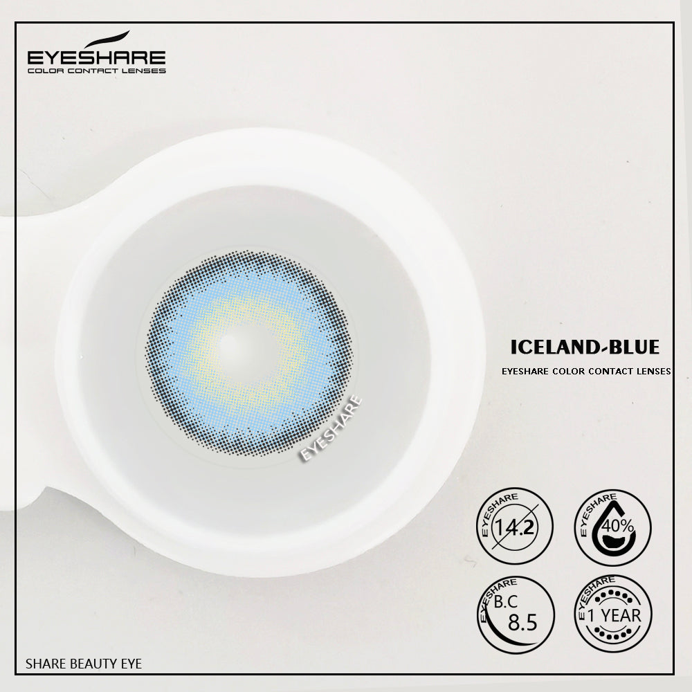 Azul Islandia 14,2 mm 1 par | 1 año