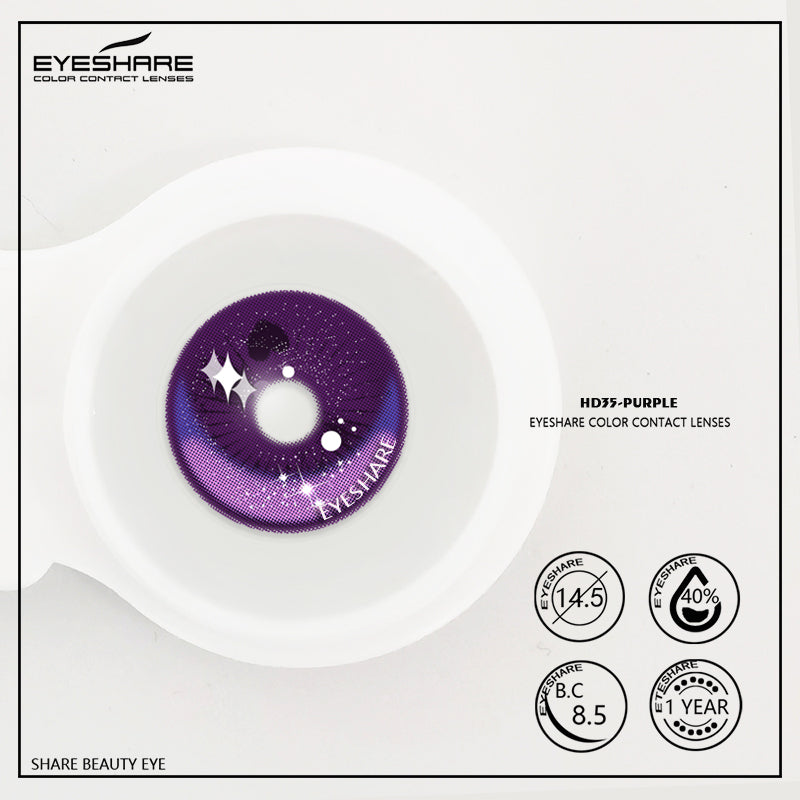 Cosplay HD35 Purple 14,5 mm 1 par | 1 año