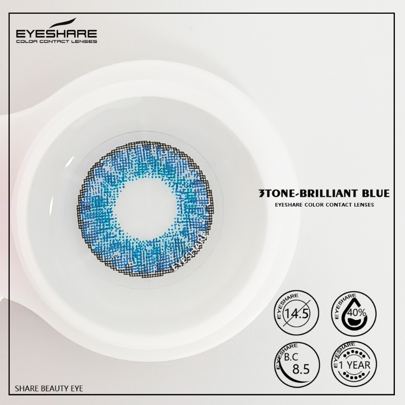 3TONE Brilliant-Blue 14,5 mm 1 par | 1 año