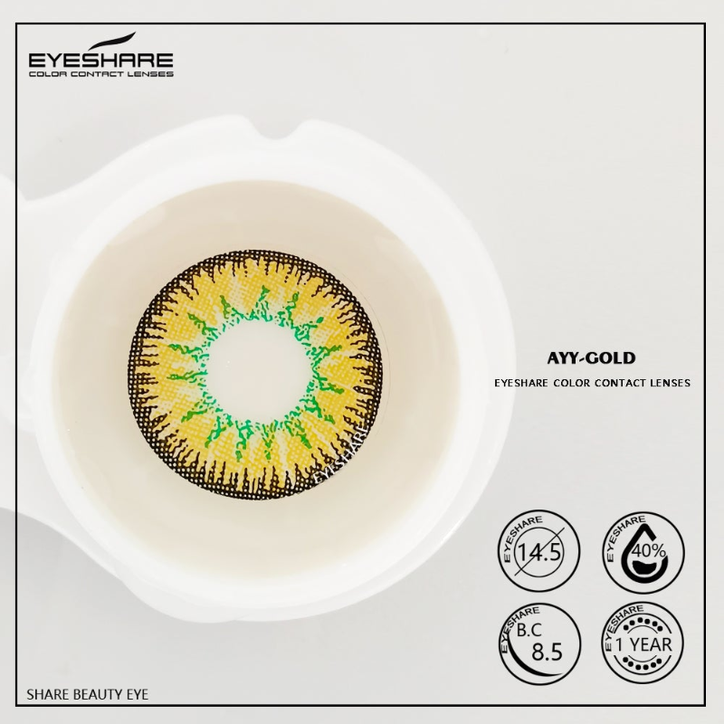 Cosplay AYY Gold 14,5 mm 1 par | 1 año