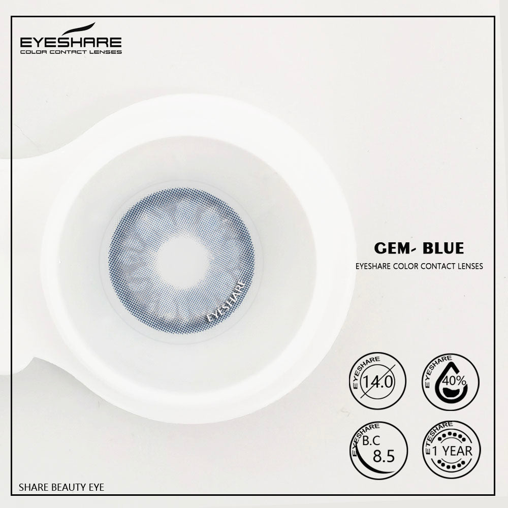 Gema azul 14,0 mm 1 par | 1 año