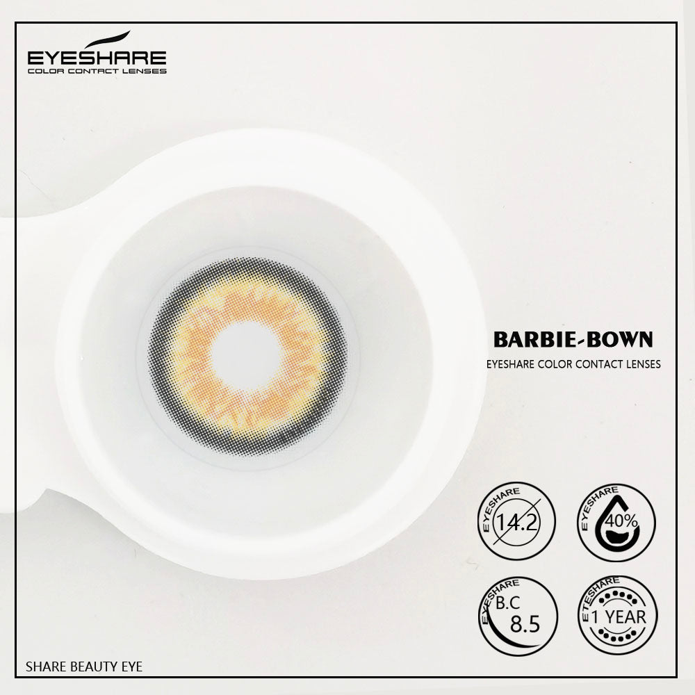 Barbie Brown 14.2mm 1 Pair | 1 Year
