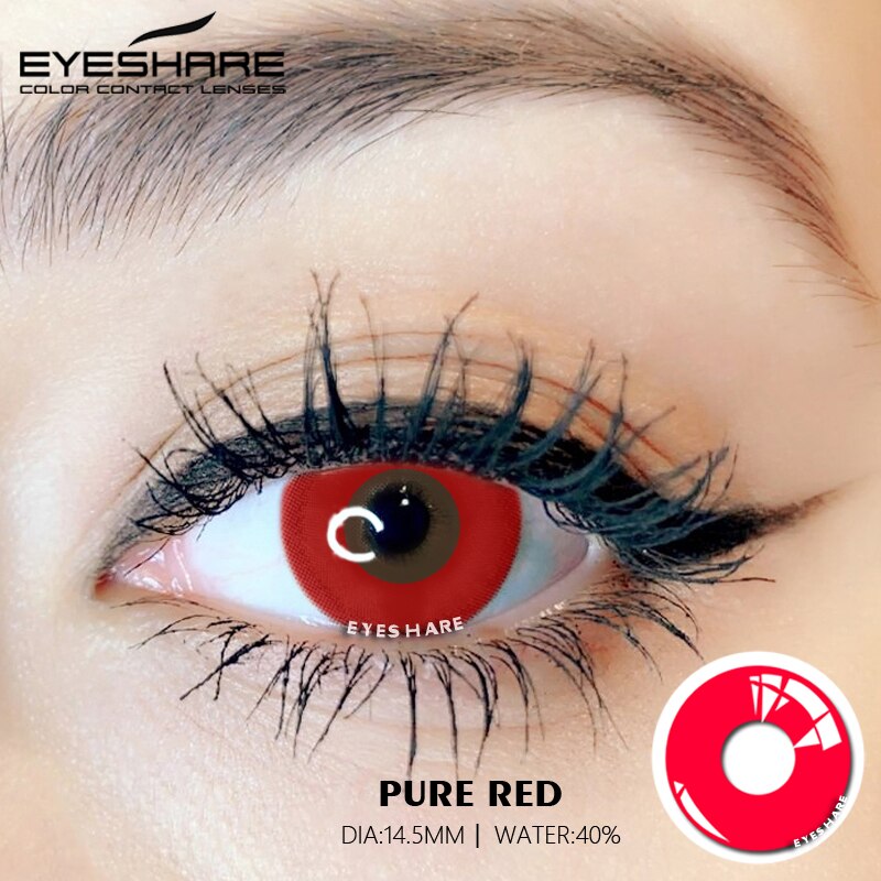 Cosplay Pure Red 14,5 mm 1 par | 1 año