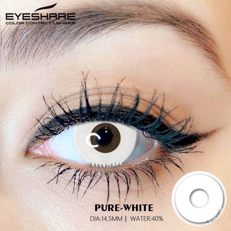 Cosplay Pure White 14,5 mm 1 par | 1 año