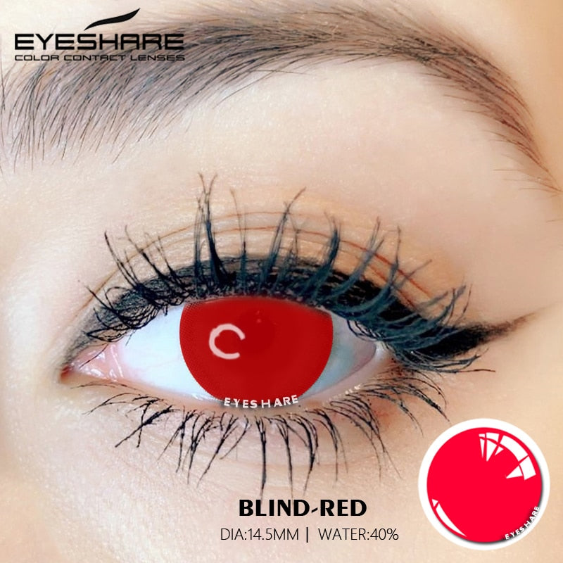 Cosplay BLIND Rojo 14,5 mm 1 par | 1 año
