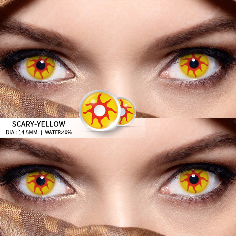 Cosplay Scary Yellow 14,5 mm 1 par | 1 año