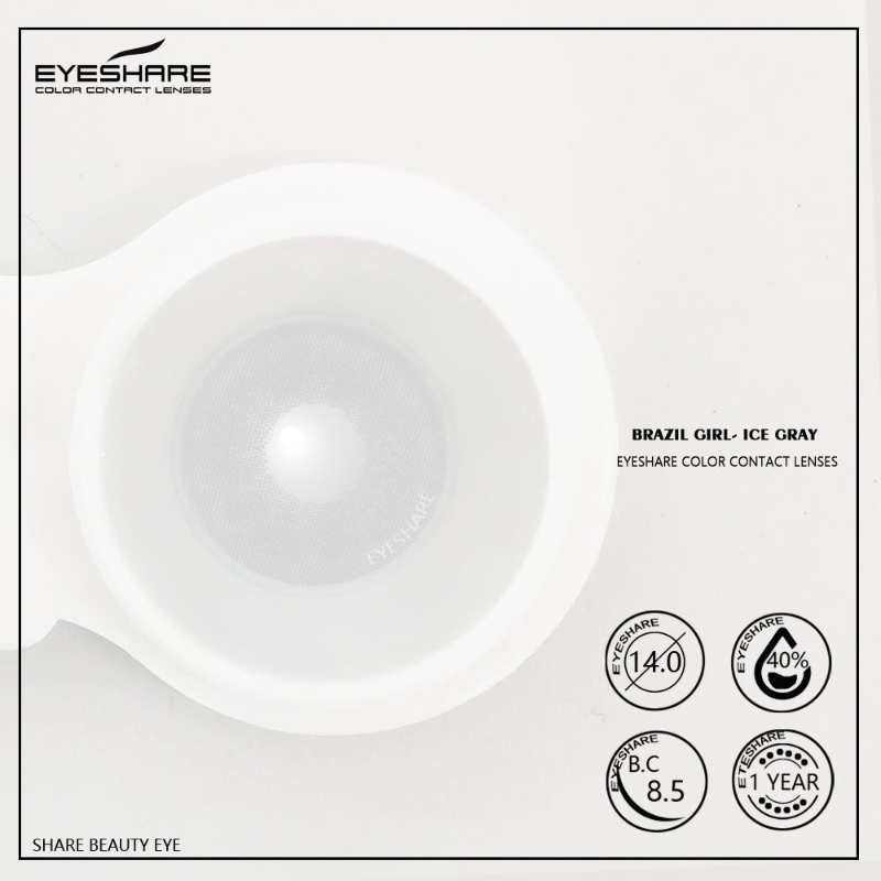 Brazilgirl Icegray 14,0 mm 1 par | 1 año