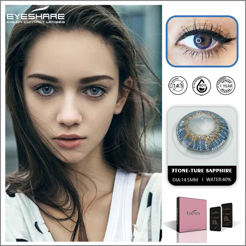 3TONE Ture-Sapphire 14,5 mm 1 par | 1 año