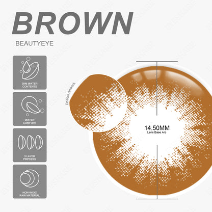 Beautyeye Brown 14,5 mm 1 par | 1 año