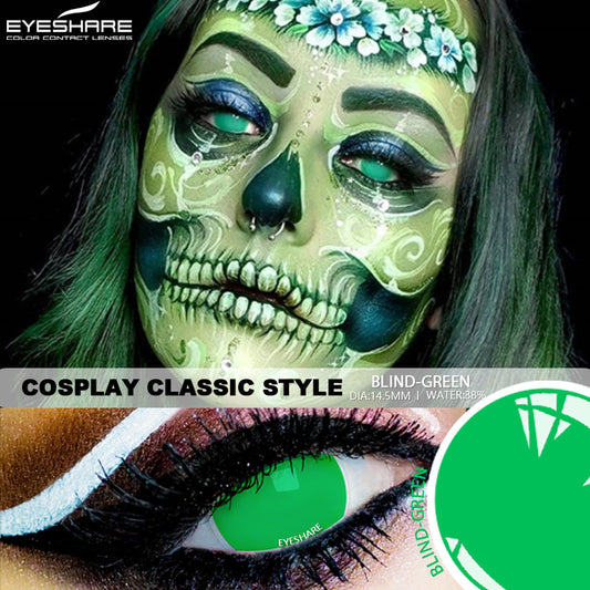 Cosplay BLIND Green 14,5 mm 1 par | 1 año