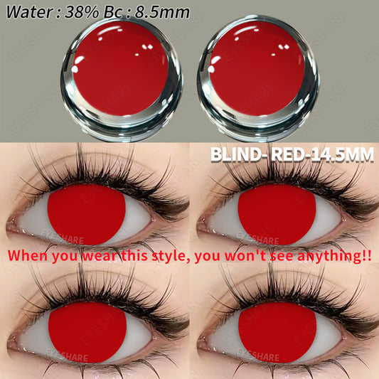 Cosplay BLIND Rojo 14,5 mm 1 par | 1 año