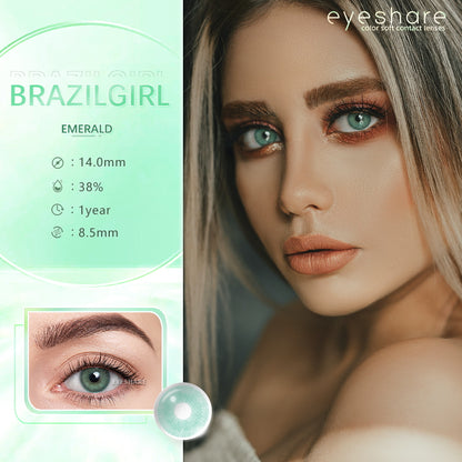 Brazilgirl Verde 14,0 mm 1 par | 1 año