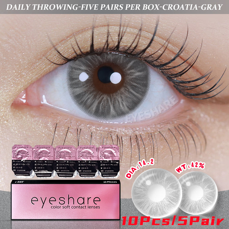 Croatia Gray 1 Day Use I 14.2mm,10 Pcs=5Pair