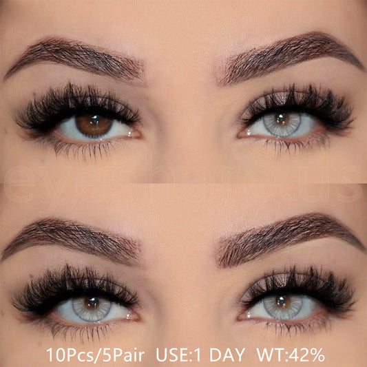 Gris croata, 1 día de uso, 14,2 mm, 10 piezas = 5 pares