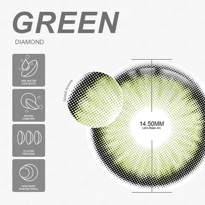 Diamante verde 14,5 mm 1 par | 1 año
