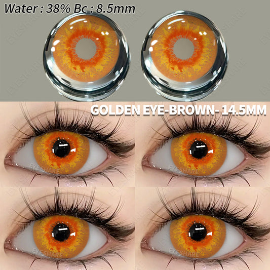 Cosplay Goldeneye Brown 14,5 mm 1 par | 1 año