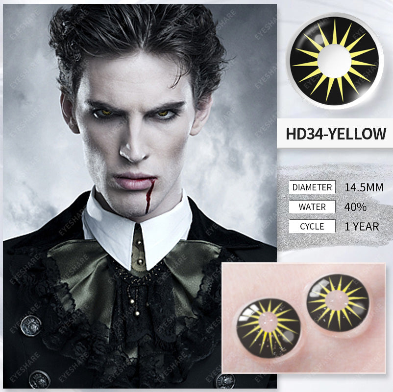 Cosplay HD34-YELLLOW 14,5 mm 1 par | 1 año