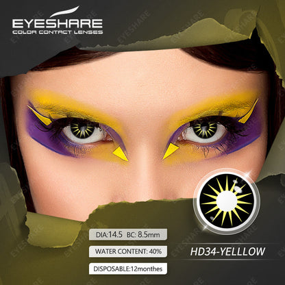 Cosplay HD34-YELLLOW 14,5 mm 1 par | 1 año