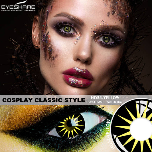 Cosplay HD34-YELLLOW 14,5 mm 1 par | 1 año