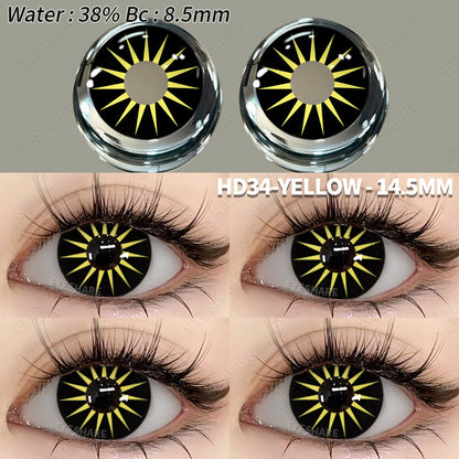 Cosplay HD34-YELLLOW 14,5 mm 1 par | 1 año