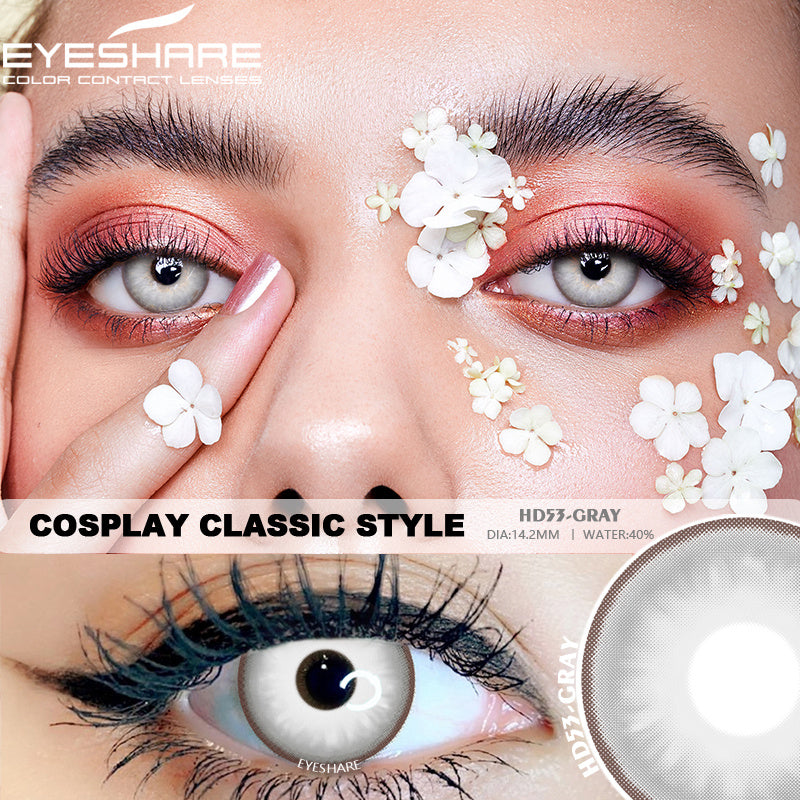 Cosplay HD53 Gray 14.2mm 1 Pair | 1 Year