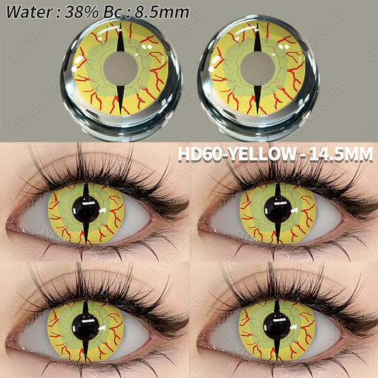 Cosplay HD60 Amarillo 14,5 mm 1 par | 1 año