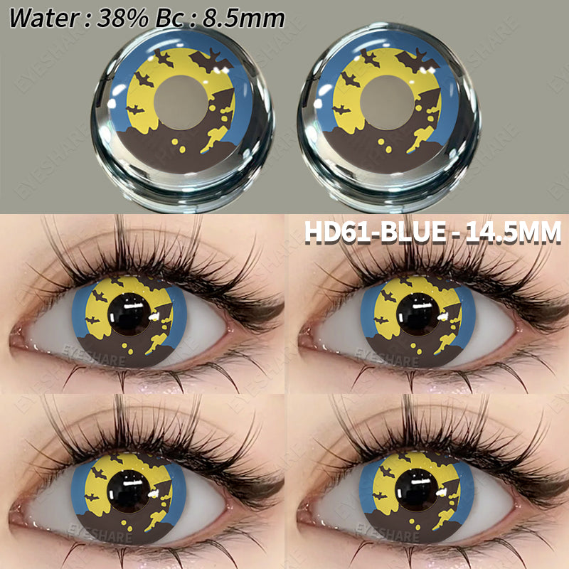 Cosplay HD61 Blue 14.5mm 1 Pair | 1 Year
