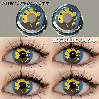 Cosplay HD61 Blue 14.5mm 1 Pair | 1 Year