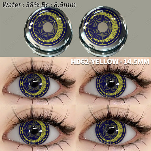 Cosplay HD62 Amarillo 14,5 mm 1 par | 1 año