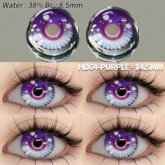 Cosplay HD64 Purple 14,5 mm 1 par | 1 año