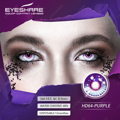 Cosplay HD64 Purple 14,5 mm 1 par | 1 año