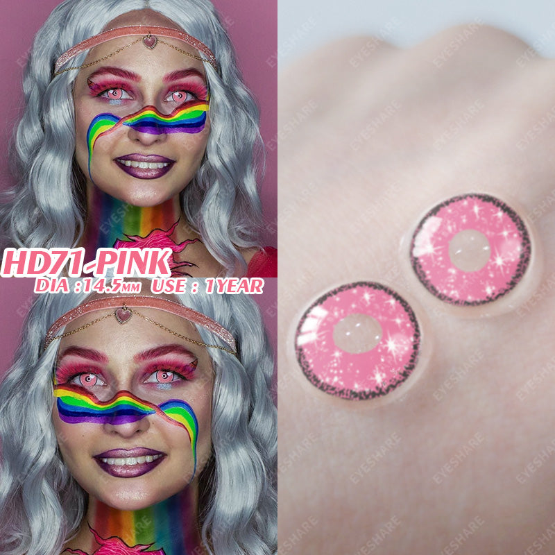Cosplay HD71 Pink 14.5mm 1 Pair | 1 Year