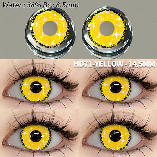 Cosplay HD71 Amarillo 14,5 mm 1 par | 1 año
