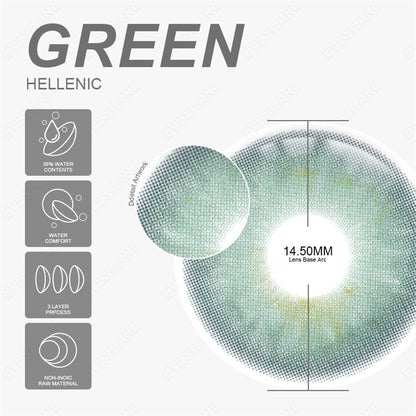 Verde helénico 14,5 mm 1 par | 1 año