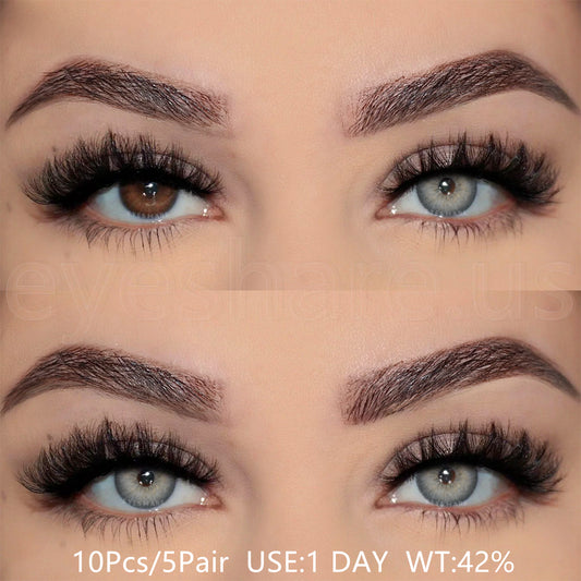 Gris holandés, 1 día de uso, 14,5 mm, 10 piezas = 5 pares