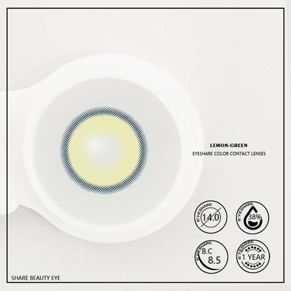 Verde limón, 14,2 mm, 1 par | 1 año