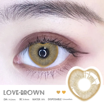 Love Brown 14.2mm 1 Pair | 1 Year