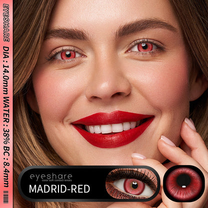 Lentes NEBULA-RED Anime Halloween Cosplay 14.0mm