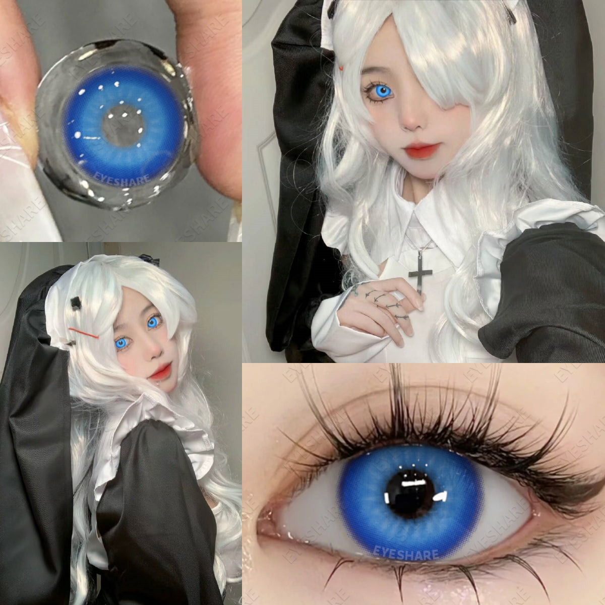 Cosplay Nebula BLUE 14.0mm 1 Pair | 1 Year