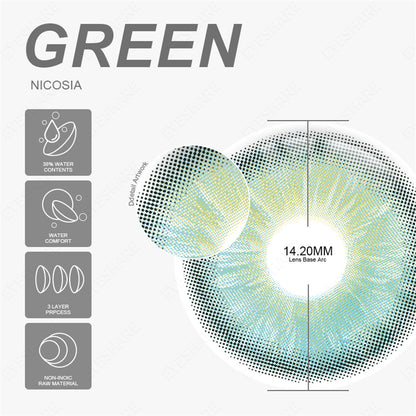 Nicosia Green 14,2 mm 1 par | 1 año