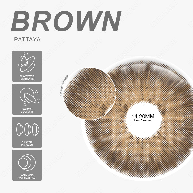 Pattaya Brown 14,2 mm 1 par | 1 año