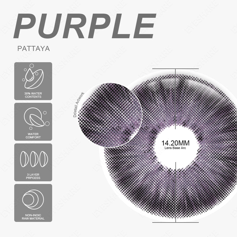 Pattaya Purple 14,2 mm 1 par | 1 año