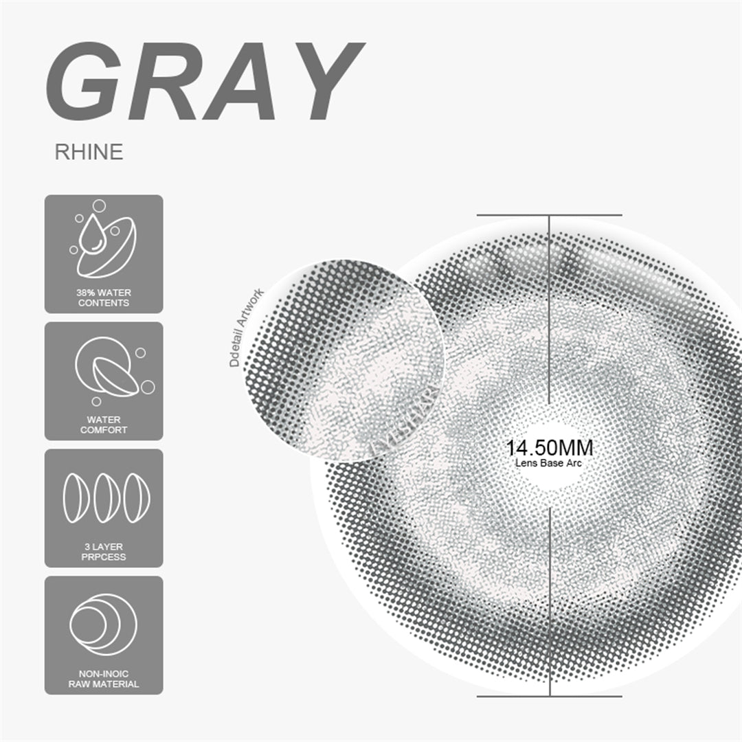 Cosplay Rhine Gray 14.5mm 1 Pair | 6 Months