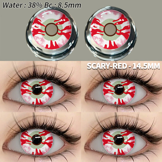 Cosplay Scary Red 14,5 mm 1 par | 1 año