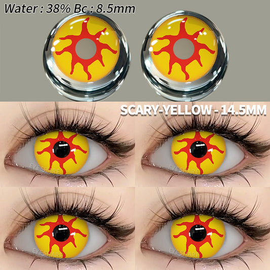 Cosplay Scary Yellow 14,5 mm 1 par | 1 año
