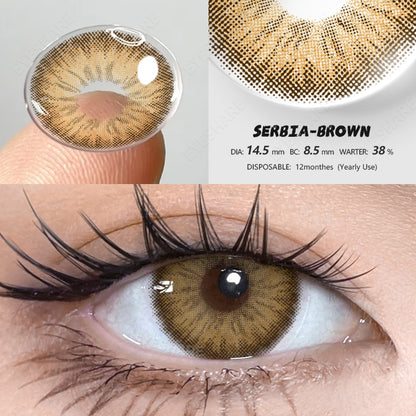 Marrón serbio 14,5 mm 1 par | 1 año