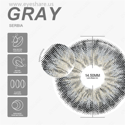 Gris serbio 14,5 mm 1 par | 1 año