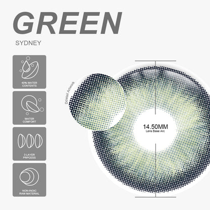 Sydney Green 14,5 mm, 1 par | 1 año